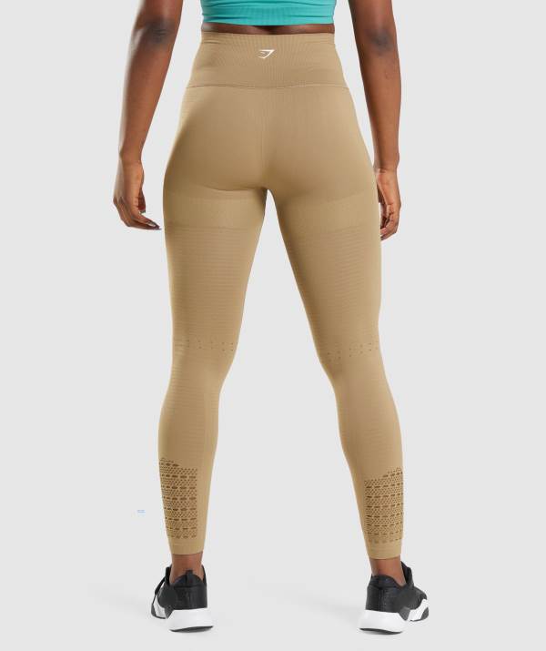 Damske Legíny Gymshark Energy Seamless Hnede | IX0428615